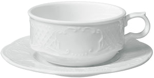 filiżanka do herbaty Menuett; 220ml, 9.7x5 cm (ØxW); biały; okrągły; 6 sztuka / opakowanie