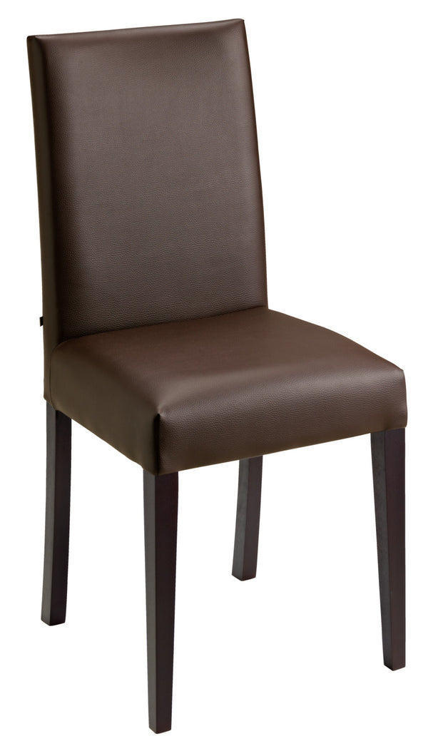 krzesło Elegance sztuczna skóra; 46.5x51x95.5 cm (SxGxW); siedzisko brązowy, stelaż wenge; 2 sztuka / opakowanie