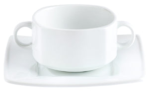 bulionówka Jazz; 280ml, 10x14x6 cm (DxSxW); biały; kwadrat; 4 sztuka / opakowanie