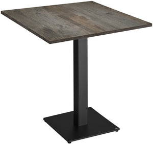 stół Maliana 80x80x75, pinia rustykalna; 80x80x75 cm (DxSxW); Platte sosna rustykalna, stelaż czarny; kwadrat