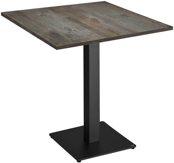 stół Maliana 80x80x75, pinia rustykalna; 80x80x75 cm (DxSxW); Platte sosna rustykalna, stelaż czarny; kwadrat