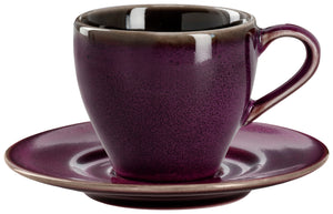 spodek do filiżanki do espresso Oriento; 12.4 cm (Ø); bakłażan; okrągły; 6 sztuka / opakowanie