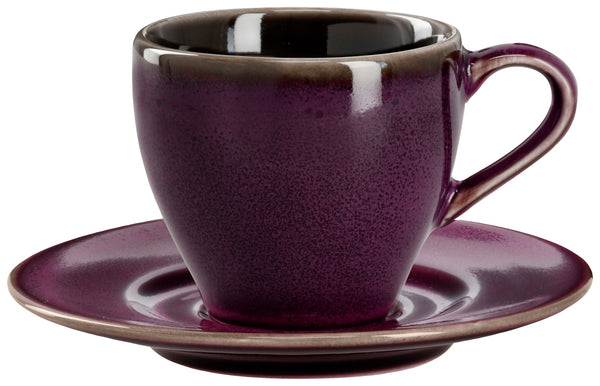 spodek do filiżanki do espresso Oriento; 12.4 cm (Ø); bakłażan; okrągły; 6 sztuka / opakowanie