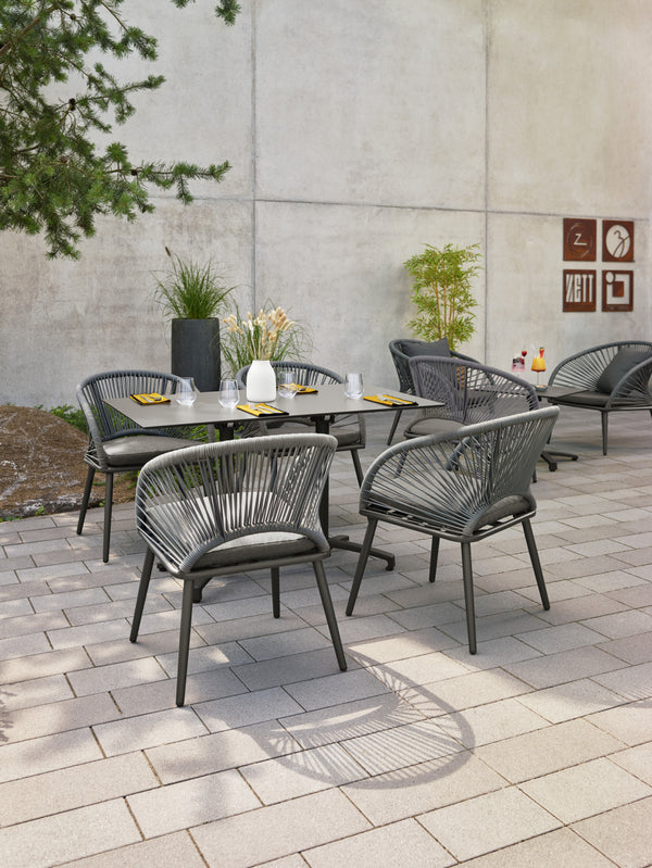 krzesło Alcamo; 58x64x82 cm (SxGxW); antracyt; 2 sztuka / opakowanie