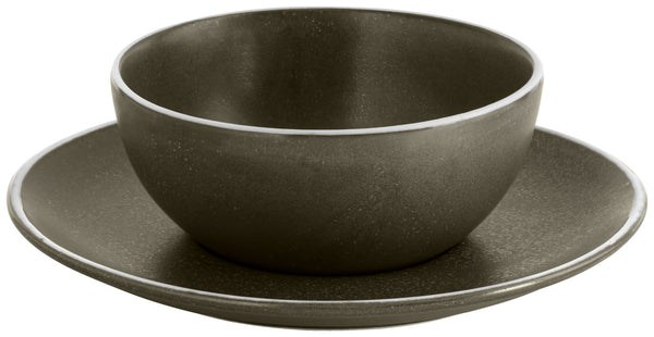 miska Ossora; 450ml, 15.5x6.5 cm (ØxW); ciemny taupe; okrągły; 4 sztuka / opakowanie