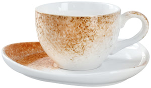 filiżanka do kawy Purior; 200ml, 8.5x6 cm (ØxW); biały/brązowy; okrągły; 6 sztuka / opakowanie