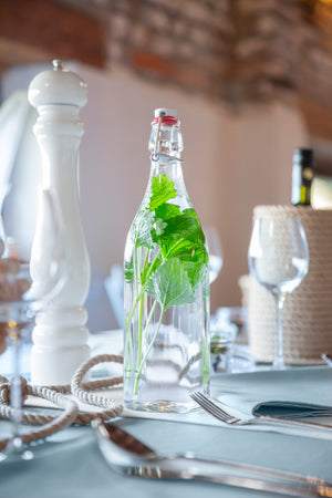 butelka z zamknięciem pałąkowym Swing; 1100ml, 7.5x7.5x32 cm (DxSxW); transparentny; kwadrat; 2 sztuka / opakowanie