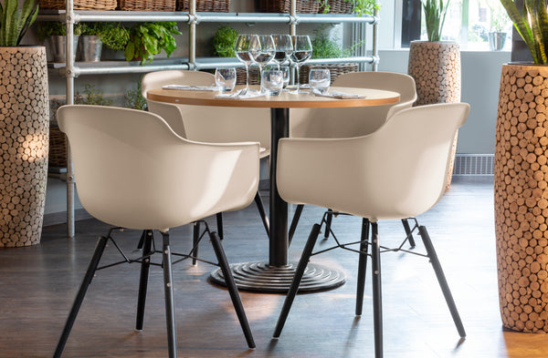 siedzisko Emeo z podłokietnikami; 58x50x40.5 cm (SxGxW); ecru; 2 sztuka / opakowanie