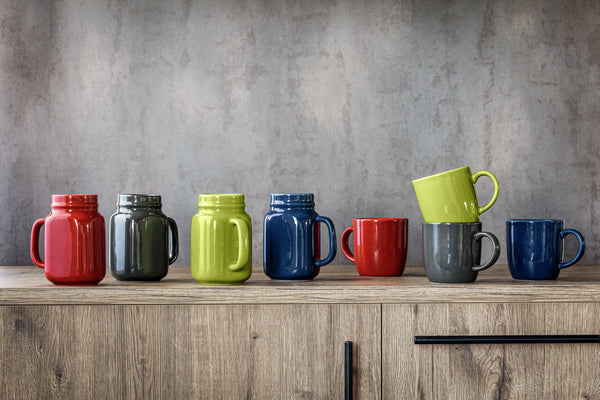 kubek z uchwytem Liv; 480ml, 8.3x13.2 cm (ØxW); biały; 6 sztuka / opakowanie