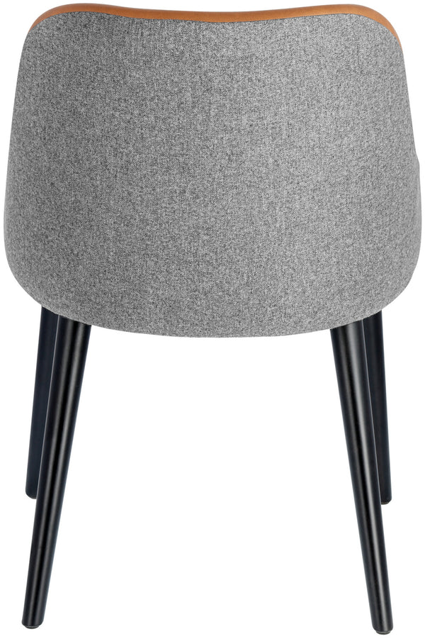 krzesło Almonda Mix; 54x64x77.5 cm (SxGxW); siedzisko koniak, stelaż czarny