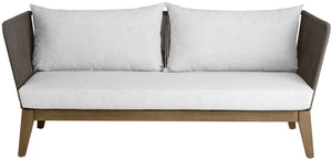 sofa 3-osobowa Ventura; 169x78x72 cm (SxGxW); siedzisko jasny szary, stelaż brązowy