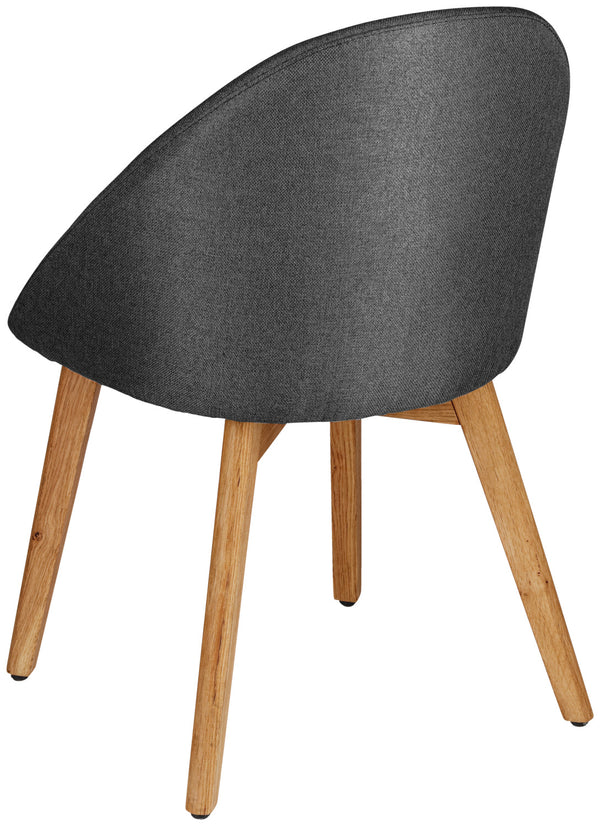 krzesło Alwin; 56x55x83 cm (SxGxW); siedzisko antracyt, stelaż dąb/naturalny; 2 sztuka / opakowanie