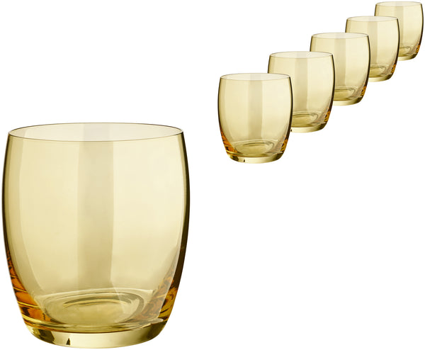 szklanka Amantea Crystal; 450ml, 8.2x9.9 cm (ØxW); musztarda; 6 sztuka / opakowanie