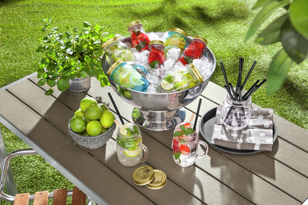 kubek Quattro Stagioni z uchwytem i pokrywką; 480ml, 6.6x13.6 cm (ØxW); transparentny; 12 sztuka / opakowanie