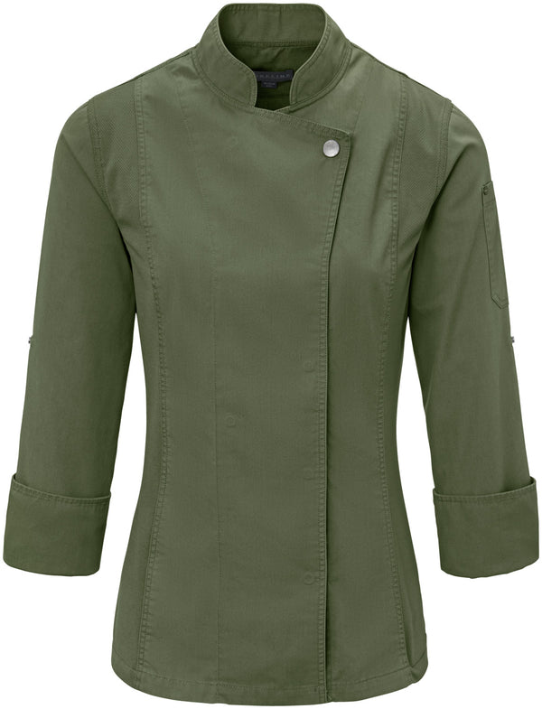 bluza kucharska damska Carter długi rękaw; Kleidergröße 46; oliwka