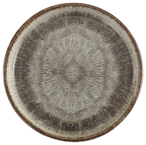 talerz płaski Iris z wysokim rantem; 27.5x2.4 cm (ØxW); szary/brązowy; okrągły; 6 sztuka / opakowanie