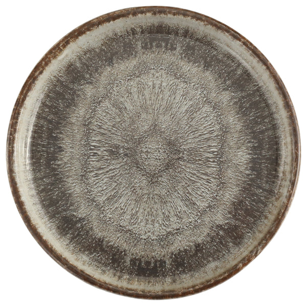 talerz płaski Iris z wysokim rantem; 27.5x2.4 cm (ØxW); szary/brązowy; okrągły; 6 sztuka / opakowanie