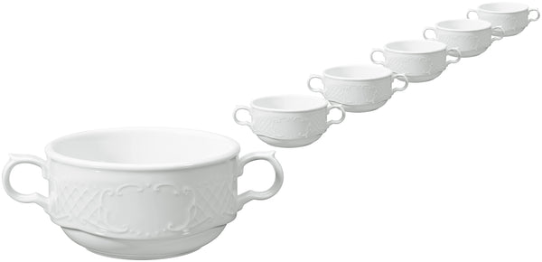 bulionówka Menuett; 300ml, 10x5.4 cm (ØxW); biały; okrągły; 6 sztuka / opakowanie