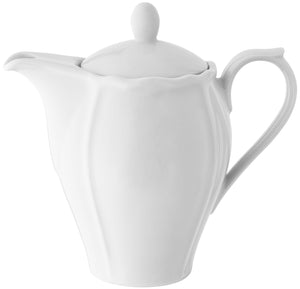 dzbanek do kawy Amely z pokrywką; 400ml, 8x17 cm (ØxW); biały; okrągły; 4 sztuka / opakowanie