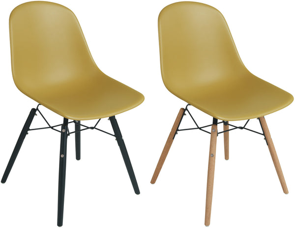 siedzisko Emeo bez podłokietnika; 45x50x42 cm (SxGxW); musztarda; 2 sztuka / opakowanie