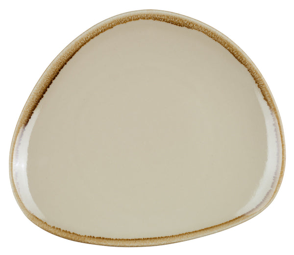 talerz płaski Glaze trójkątny; 22.5x19x2.5 cm (DxSxW); piasek; trójkątny; 6 sztuka / opakowanie