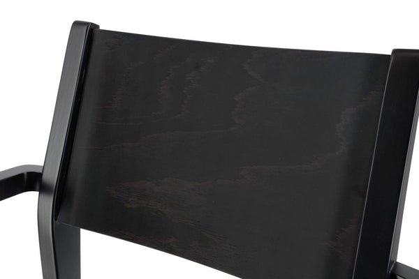 krzesło Stak sztuczna skóra; 48x51x86 cm (SxGxW); siedzisko czarny