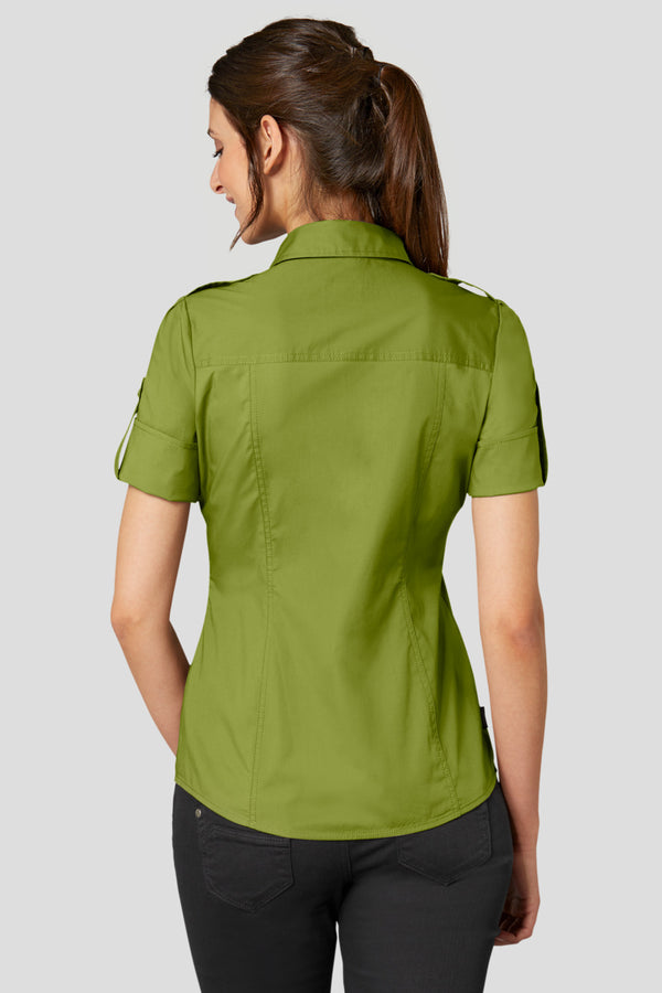 bluzka damska Kate krótki rękaw; Kleidergröße 40; oliwka