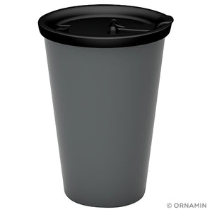 kubek do wielokrotnego użytku Great Gloria Zero Waste; 400ml, 9x13 cm (ØxW); antracyt; 10 sztuka / opakowanie