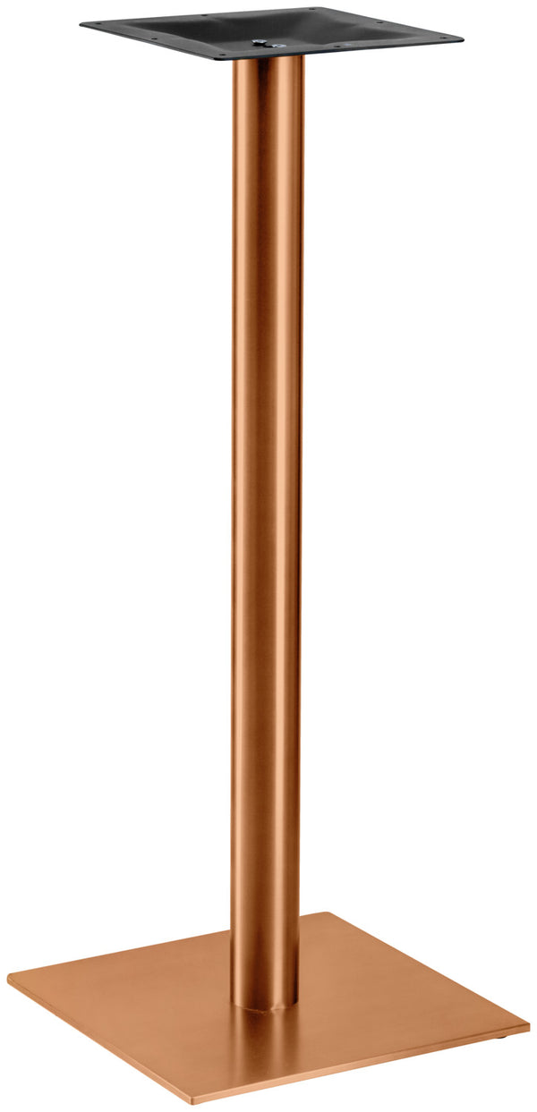 podstawa stołu wysokiego Orio; 42x42x108 cm (SxDxW); miedź; kwadrat