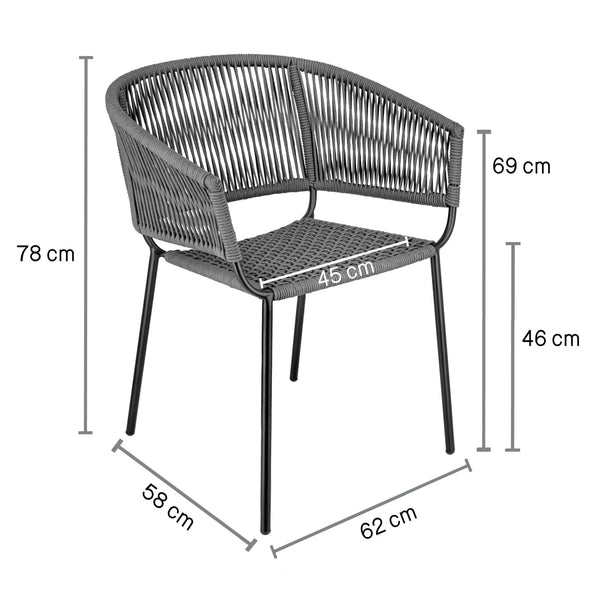 Stuhl Samo; 62x58x78 cm (SxGxW); siedzisko beżowy, stelaż czarny; 2 sztuka / opakowanie