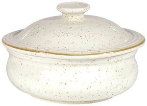 Eintopfschale Stonecast Barley White M Deckel; 430ml, 14 cm (Ø); biały/brązowy; okrągły; 6 sztuka / opakowanie