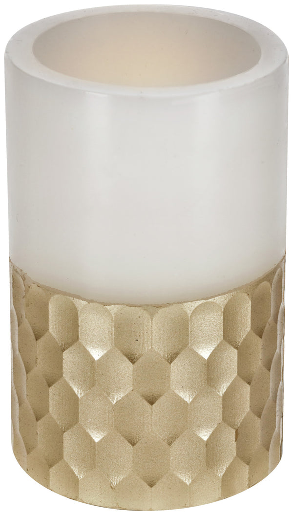 lampa stołowa LED  Sumi; 7.5x12.5 cm (ØxW); biel kremowa/złoto; 2 sztuka / opakowanie