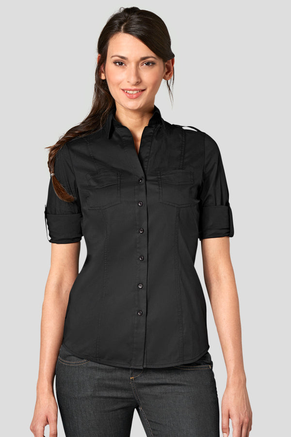 bluzka damska Kate długi rękaw; Kleidergröße 34; czarny