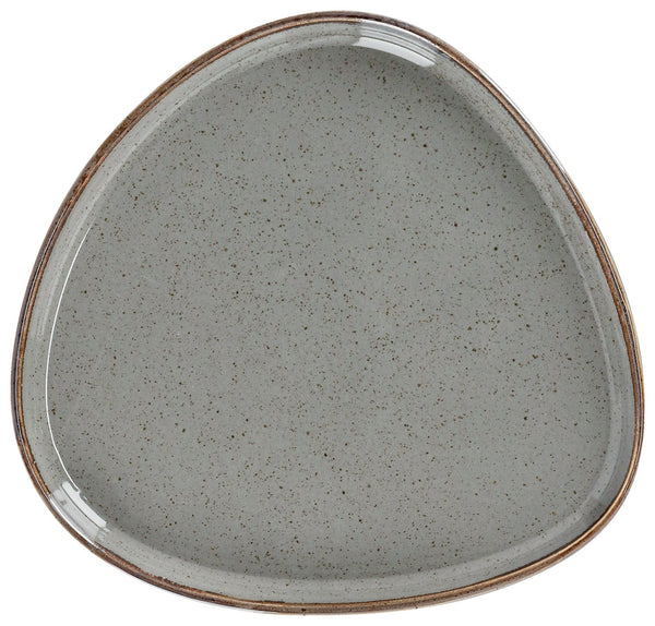 talerz płaski Sidina organiczny kształt z rantem; 20.7x19.5x2 cm (DxSxW); szary; organiczny; 6 sztuka / opakowanie