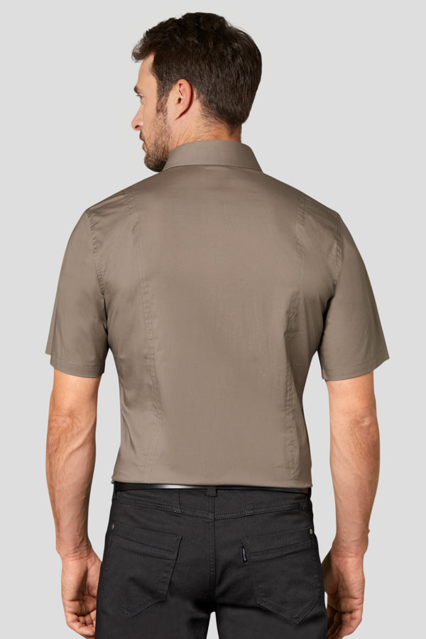 koszula męska Bruce krótki rękaw; Kleidergröße 45/46; taupe