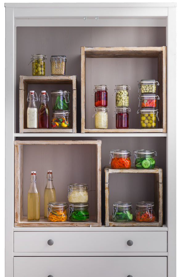 butelka z zamknięciem pałąkowym Swing; 550ml, 6x6x26.5 cm (DxSxW); transparentny; kwadrat; 12 sztuka / opakowanie