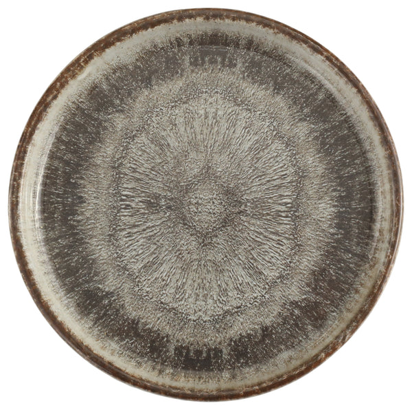 talerz płaski Iris z wysokim rantem; 21.5x2.15 cm (ØxW); szary/brązowy; okrągły; 6 sztuka / opakowanie
