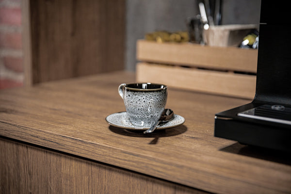 spodek do filiżanki do espresso Nano; 12.4 cm (Ø); czarny; okrągły; 6 sztuka / opakowanie