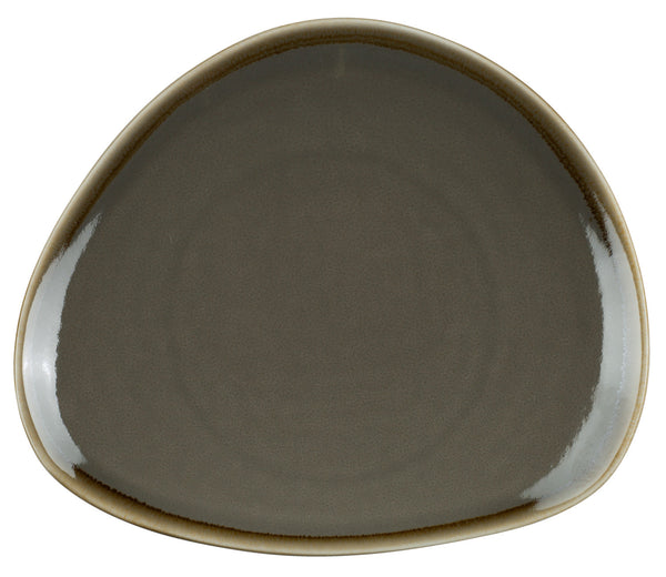 talerz płaski Glaze trójkątny; 16.5x14.5x2 cm (DxSxW); szary; trójkątny; 6 sztuka / opakowanie