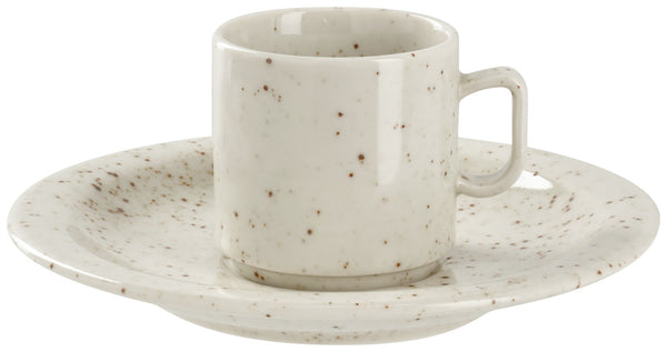 filiżanka do espresso Alessia; 90ml, 5.5x5.5 cm (ØxW); beżowy; okrągły; 6 sztuka / opakowanie