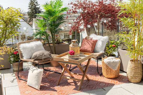 stolik z tacą Sorento; 55x52x52 cm (DxSxW); Platte naturalny, stelaż naturalny; prostokątny