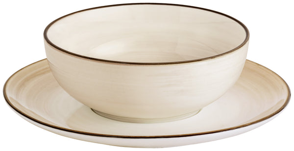 spodek Limaro do miski 16x6.4 cm; 22.5x2 cm (ØxW); brązowy; okrągły; 4 sztuka / opakowanie