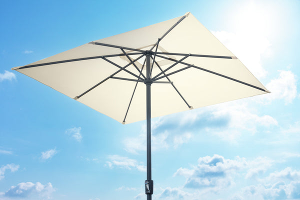 parasol Siroc; 200x200x227 cm (DxSxW); biel kremowa; kwadrat