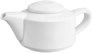 dzbanek do herbaty Base z pokrywką; 400ml, 12x10.5 cm (ØxW); biały; 2 sztuka / opakowanie