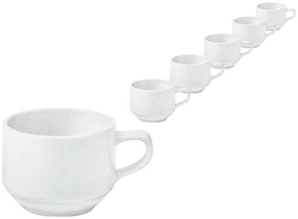 filiżanka do kawy Rondon; 180ml, 7.9x6.2 cm (ØxW); biały; okrągły; 6 sztuka / opakowanie