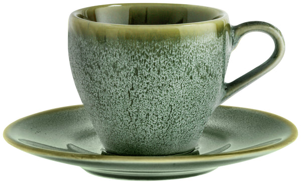 spodek do filiżanki do espresso Nano; 12.4 cm (Ø); zielony; okrągły; 6 sztuka / opakowanie