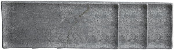półmisek Clawson z rantem; Größe GN 1.5/4, 39.7x16.2x2 cm (DxSxW); szary; prostokątny; 3 sztuka / opakowanie
