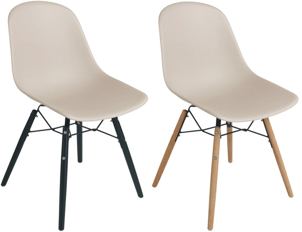 siedzisko Emeo bez podłokietnika; 45x50x42 cm (SxGxW); ecru; 2 sztuka / opakowanie