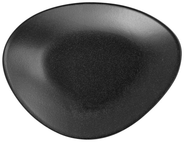 talerz płaski Masca organiczny kształt; 27.5x21 cm (DxS); czarny; organiczny; 4 sztuka / opakowanie