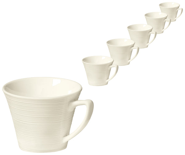filiżanka do kawy Skyline; 200ml, 8.8x7 cm (ØxW); biel kremowa; okrągły; 6 sztuka / opakowanie